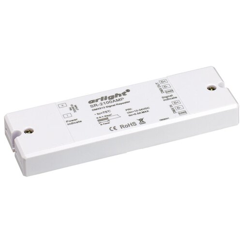 фото 019460 усилитель dmx-сигнала sr-2100amp (12-24v, 1ch) (arl, ip20 пластик) arlight