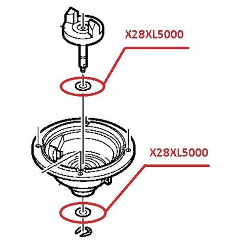 Panasonic X28XL5000 шайба уплотнительная для снования нагревателя хлебопечки лопатка нож тестомешатель для хлебопечек panasonic sd 2500wxe