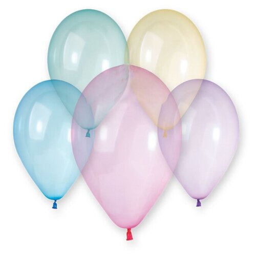 фото Шар латексный 14", кристалл, радуга, набор 50 шт., цвета микс mikimarket