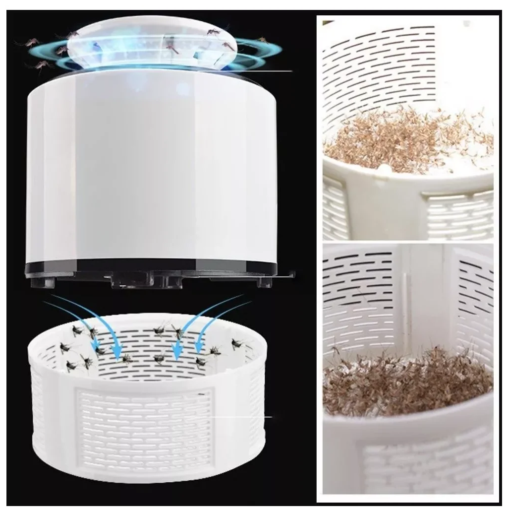 Лампа ловушка от комаров и мух Mosquito Killer lamp (Белая) - купить по выгодной