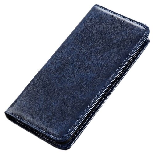 фото Чехол-книжка mypads для iphone 12 mini (5.4) из качественной натуральной мраморной кожи буйвола прошитый элегантной прострочкой синий с магнитной крышкой. только в нашем магазине. количество ограничено