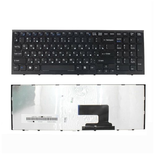 Клавиатура для Sony Vaio PCG 71812V, VPCEH, PCG-71811V, PCG 71912V (V116646E, 148970861, черная) клавиатура для ноутбука sony vpc eh белая p n 148970811 148971311 9z n5csq 30r nsk sb3sq 0r