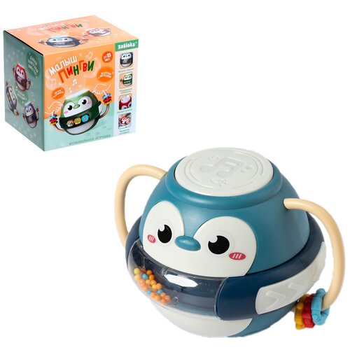 Музыкальная игрушка «Малыш Пингви», с подвижными элементами, звук, свет, цвет синий