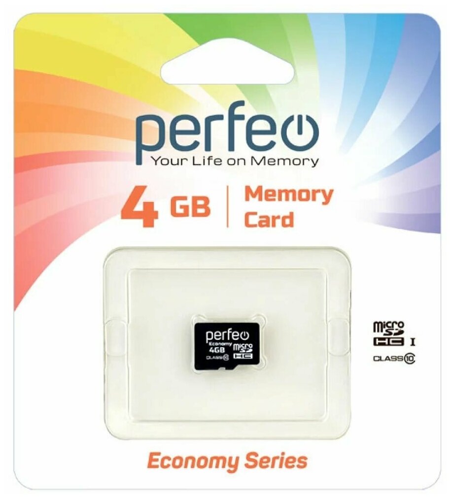 Карта памяти Perfeo microSD 4GB (Cl10) без адаптера ES