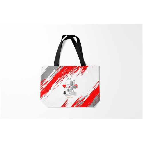 фото Сумка-шоппер / 46х35 см / сериалы / love death and robots cats любов смерть и котики z burnettie