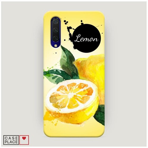 фото Чехол пластиковый xiaomi mi cc9 лимон арт case place