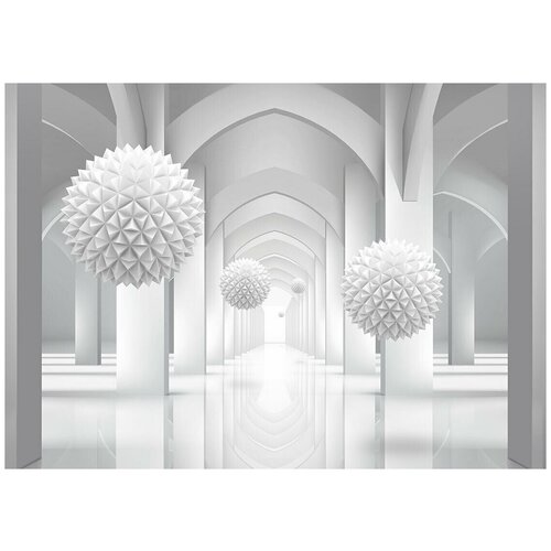 Галерея шаров 3D - Виниловые фотообои, (211х150 см) галерея шаров 3d виниловые фотообои 211х150 см
