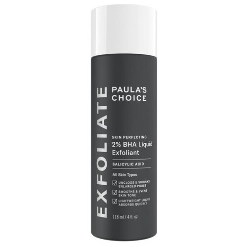 paula s choice skin perfecting 2% bha liquid salicylic acid exfoliant facial exfoliant for blackheads enlarged pores wrinkles fine lines 118 milli PAULA’S CHOICE Тоник Skin Perfecting 2% BHA Liquid Exfoliant, 118 мл