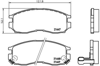 Дисковые тормозные колодки передние NISSHINBO NP3017 (4 шт.)