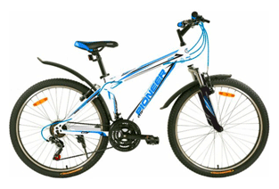 фото Велосипед PIONEER City 26"/16" 2021 white/black/blue