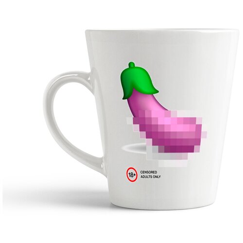 фото Кружка-латте coolpodarok илюстрация баклажан 18+