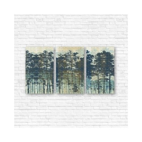 Модульная картина Штрихованные деревья