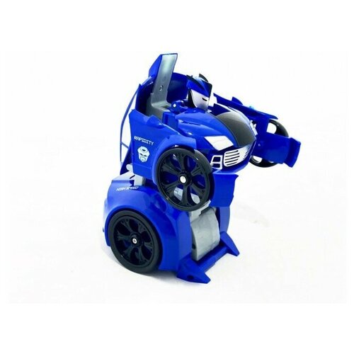 фото Робот трансформер мини на пульте управления-blue happy cow