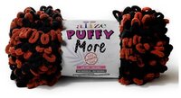 Пряжа Alize Puffy More 6262 терракот и т. коричневый, 100% микрополиэстер, 150г, 11,5м, 2 шт