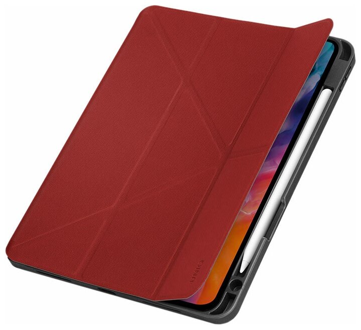 Uniq для iPad Air 10.9 (2020) Transforma Rigor Anti-microbial с отсеком для стилуса Red