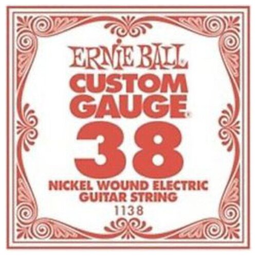 Ernie Ball 1138 струна для электро и акустических гитар. никель, в оплётке, калибр .038