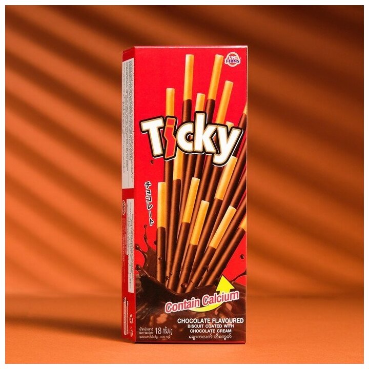 Бисквитные палочки Ticky покрытые шоколадным кремом, 20 г - фотография № 2