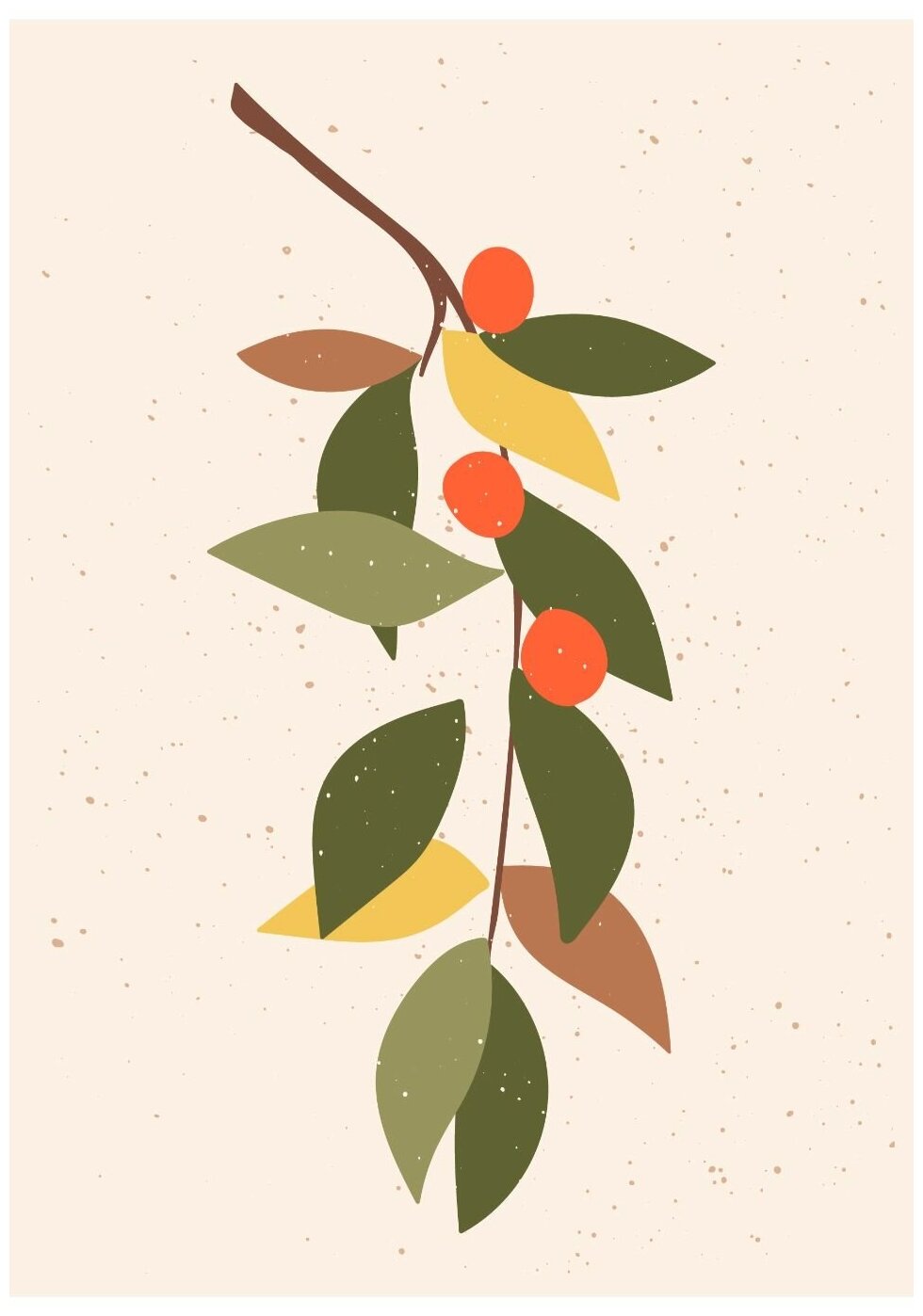 Постер / Плакат / Картина Цветы и растения - Осенняя пора 40x50 см в раме