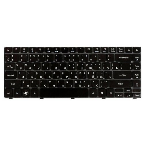 Клавиатура для ноутбука Acer Aspire Timeline 3410 3410T 4741 3810 3810T черная глянцевая 950₽