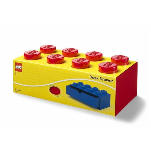 фото Ящик для хранения lego desk 8 красный