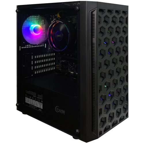 Системный блок Robotcomp Black Star V3 / AMD Athlon 3000G / 16GB DDR4 / AMD Radeon Vega 3 / 480GB SSD / A320M / 400W / Win10Pro / MsOffice / Wi-Fi