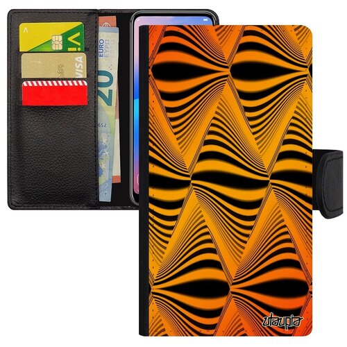 фото Модный чехол книжка для мобильного // galaxy s7 // "иллюзия волны" дизайн круговорот, utaupia, оранжевый