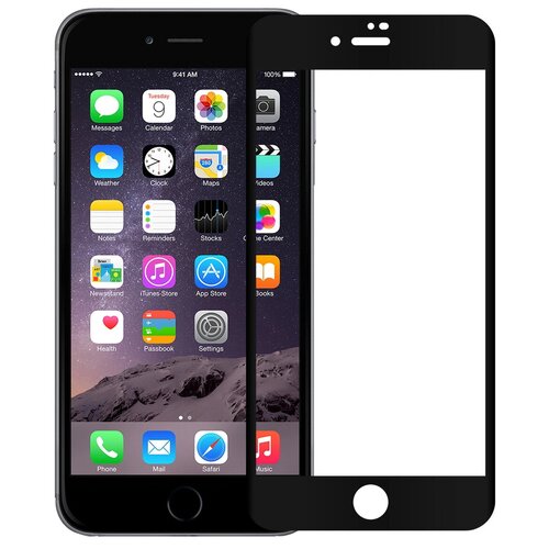 Защитное стекло 10D для Apple iPhone 7 / 8 / SE 2020 черная рамка
