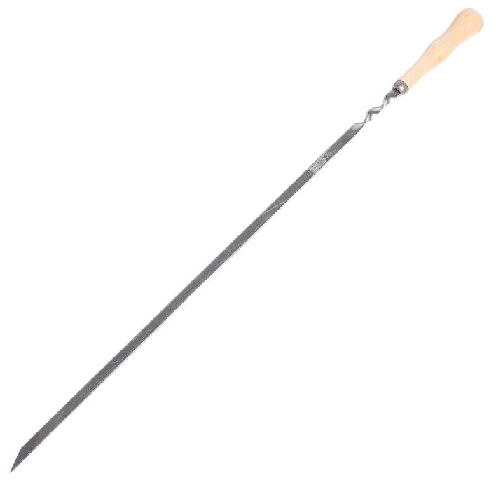 Шампур с деревянной ручкой 61 × 1 см , толщина 2 мм - фотография № 1
