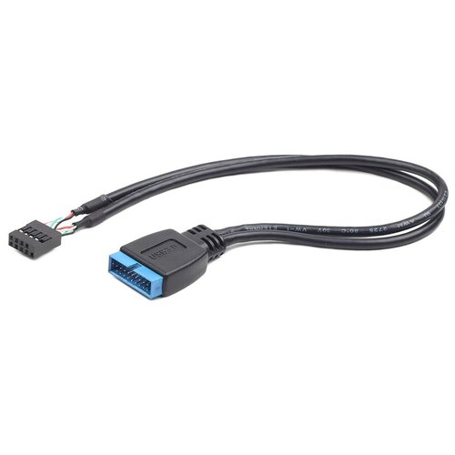 кабель gembird cc u3u2 01 0 3 м черный Контроллер Gembird Cablexpert USB2 - USB3 9pin/19pin 30cm CC-U3U2-01