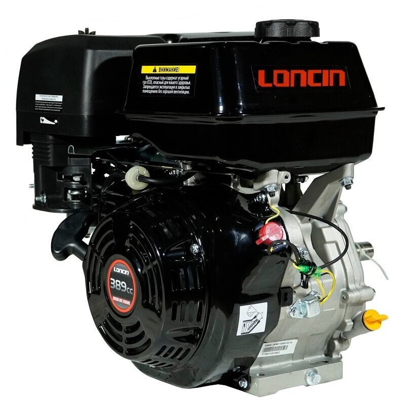 Двигатель бензиновый Loncin G390F (I type) D25.4 (13л.с., 389куб. см, вал 25.4мм, ручной старт) - фотография № 4