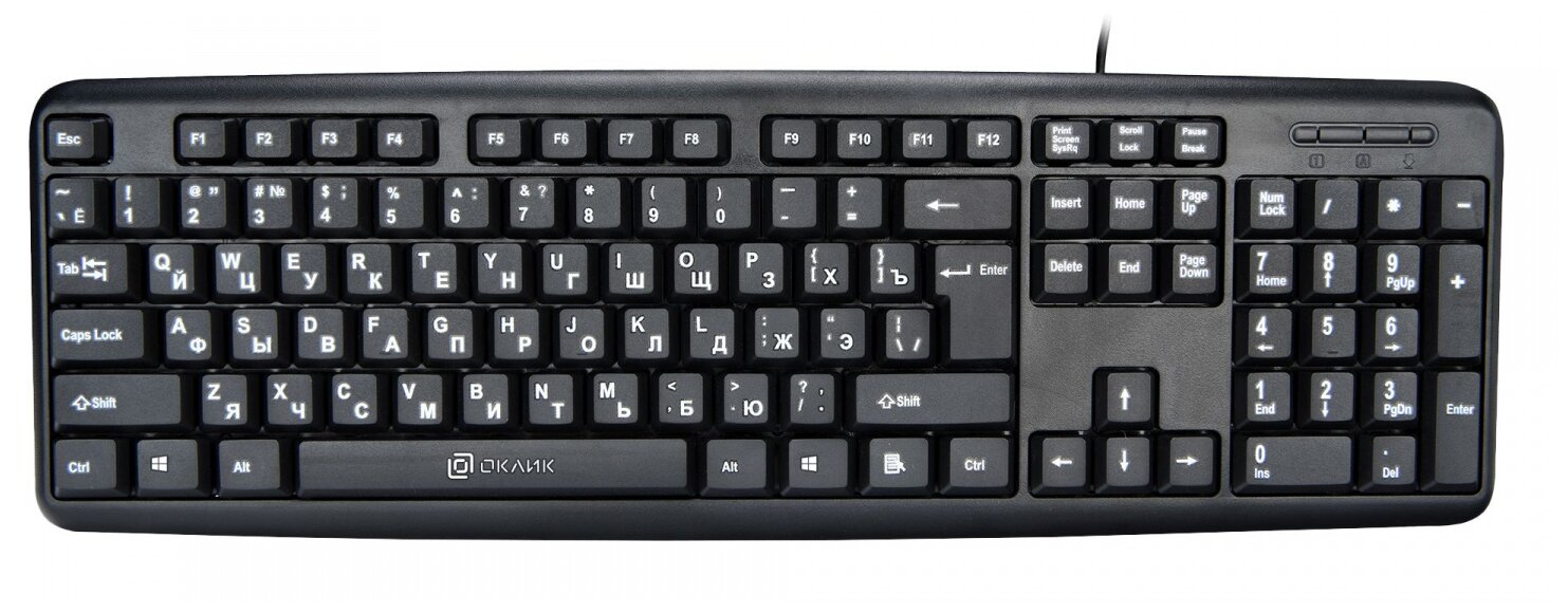 Клавиатура OKLICK 180M Black PS/2