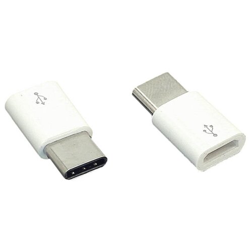 Переходник-адаптер Micro USB - USB TYPE-C. Белый переходник адаптер vga usb type c белый