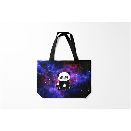 фото Сумка-шоппер / 46х35 см / звери / панды space panda burnettie