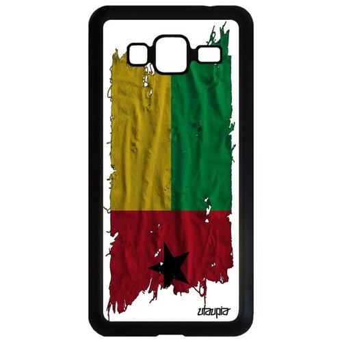 фото Противоударный чехол для мобильного // samsung galaxy j3 2016 // "флаг гвинеи бисау на ткани" патриот дизайн, utaupia, белый