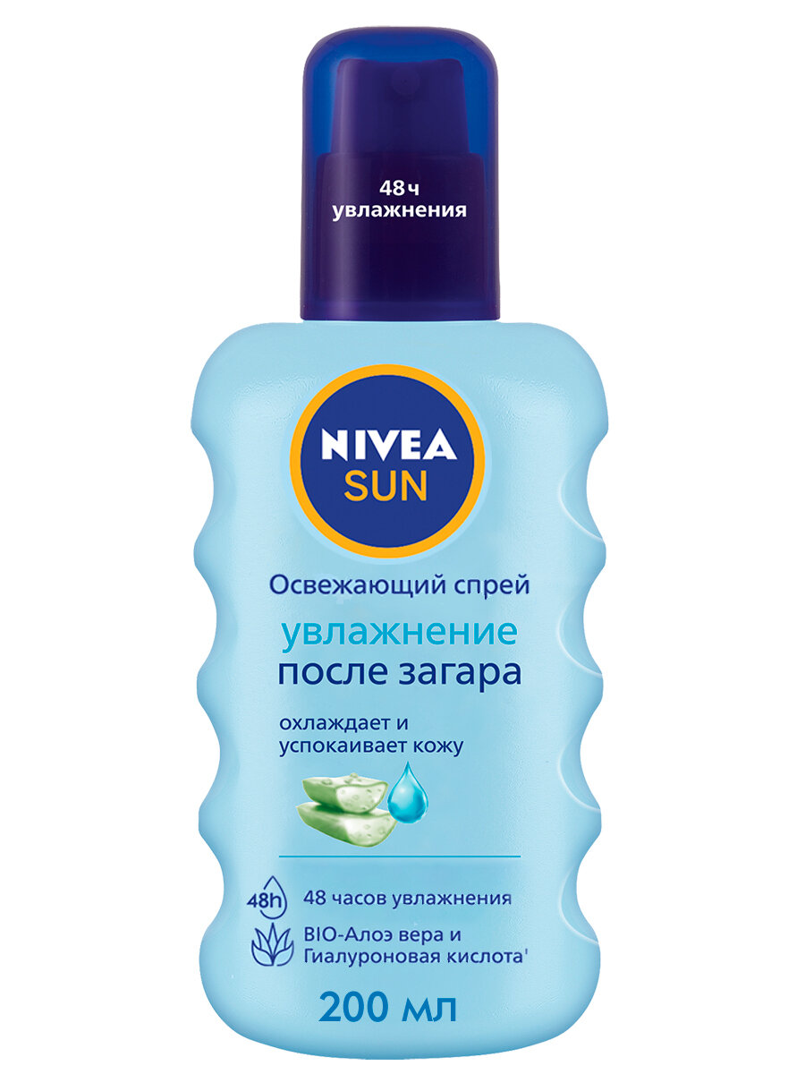 Солнцезащитный спрей Nivea Увлажнение после загара, SPF 30, 200 мл - фото №1