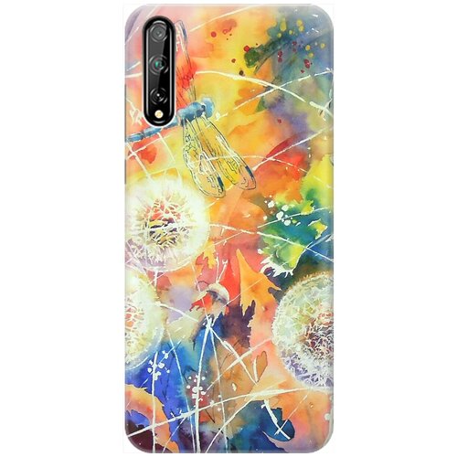 фото Ультратонкий силиконовый чехол-накладка для huawei y8p / honor 30i с принтом "одуванчики" gosso