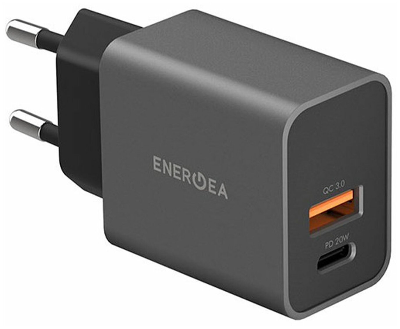 Сетевое зарядное EnergEA Ampcharge PD20+, USB-C PD + USB-A QC3.0, 20 Вт