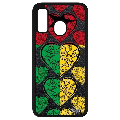 фото Красивый чехол для телефона // samsung galaxy a40 // "флаг гвинеи бисау с сердцем" стиль дизайн, utaupia, цветной