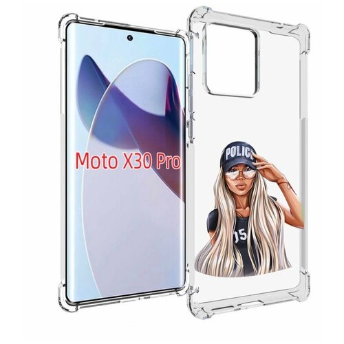 Чехол MyPads модная-девушка-арт женский для Motorola Moto X30 Pro задняя-панель-накладка-бампер