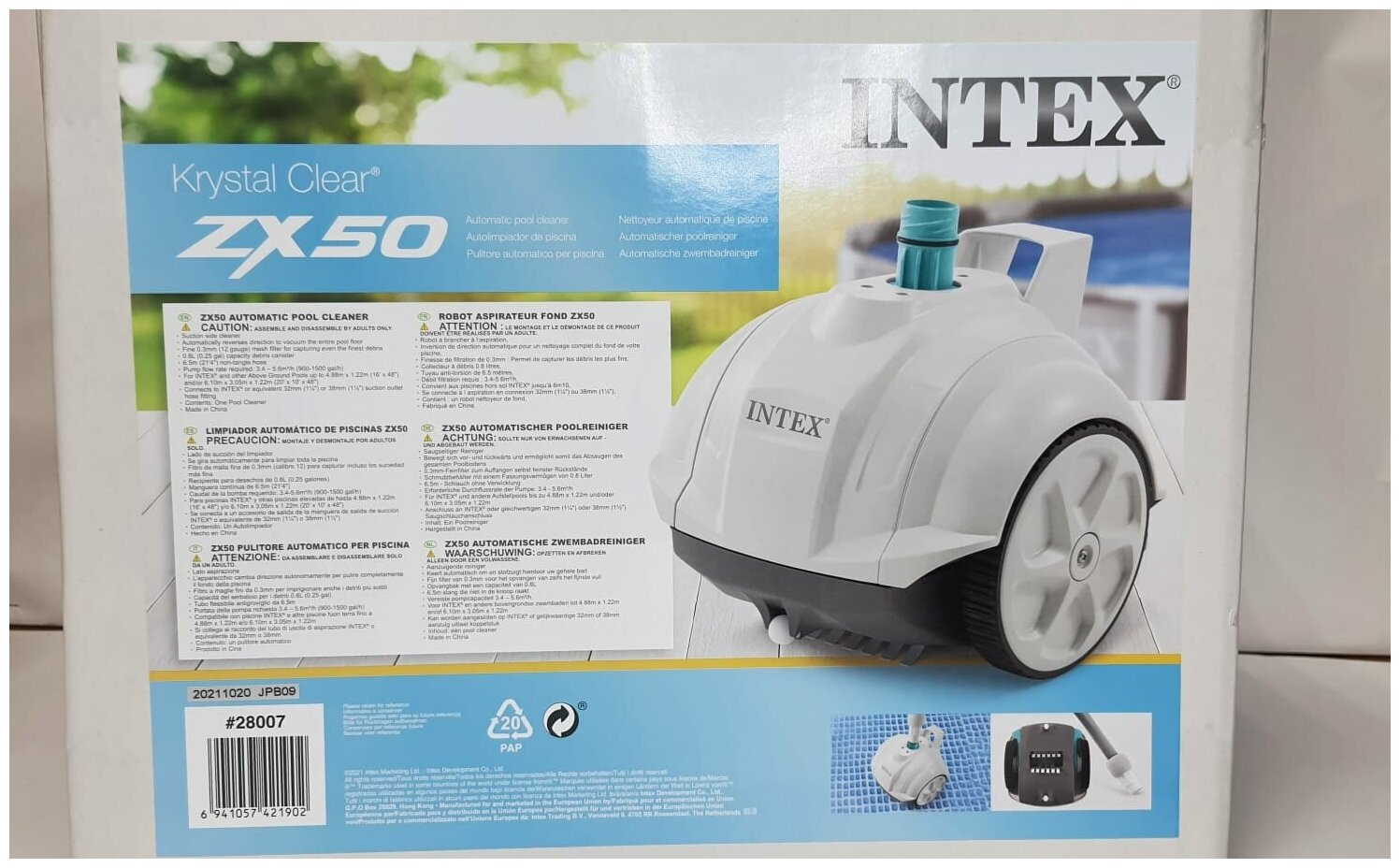 28007 INTEX ZX50 Auto Pool Cleaner Автоматический водный пылесос для очистки бассейнов. - фотография № 20