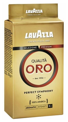 Кофе молотый LAVAZZA "Qualita Oro", комплект 30 шт, арабика 100%, 250 г, вакуумная упаковка, 1991