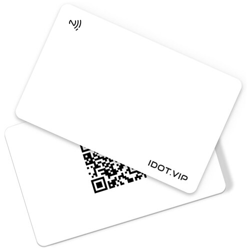 Умная визитка Айдот с NFC и QR-кодом (белая)