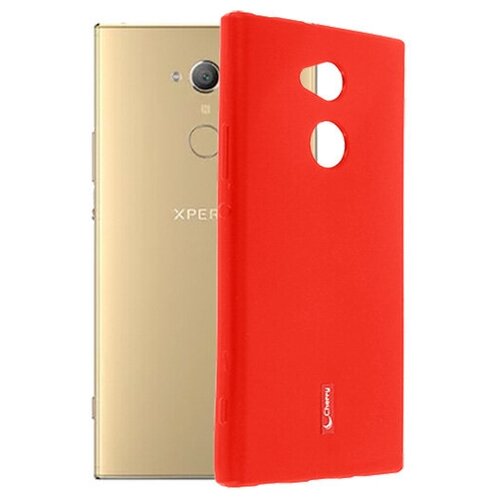Чехол-накладка Cherry для Sony Xperia XA2 Ultra / Dual силиконовая красная ультратонкий силиконовый чехол накладка для sony xperia xa2 ultra с принтом яркое настроение