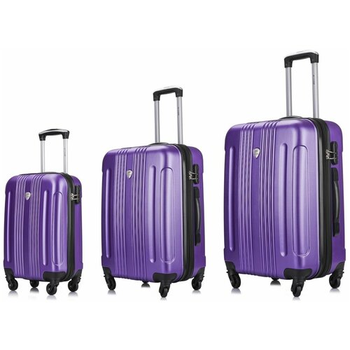 фото Комплект чемоданов l'case bangkok new purple (фиолетовый) комп. 3 шт.