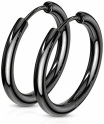 Бижутерия серьги кольца мужские (женские) пирсинг в ухо черные бижутерные