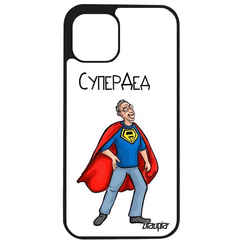 фото Защитный чехол на мобильный // apple iphone 12 // "супердед" надпись дед, utaupia, белый