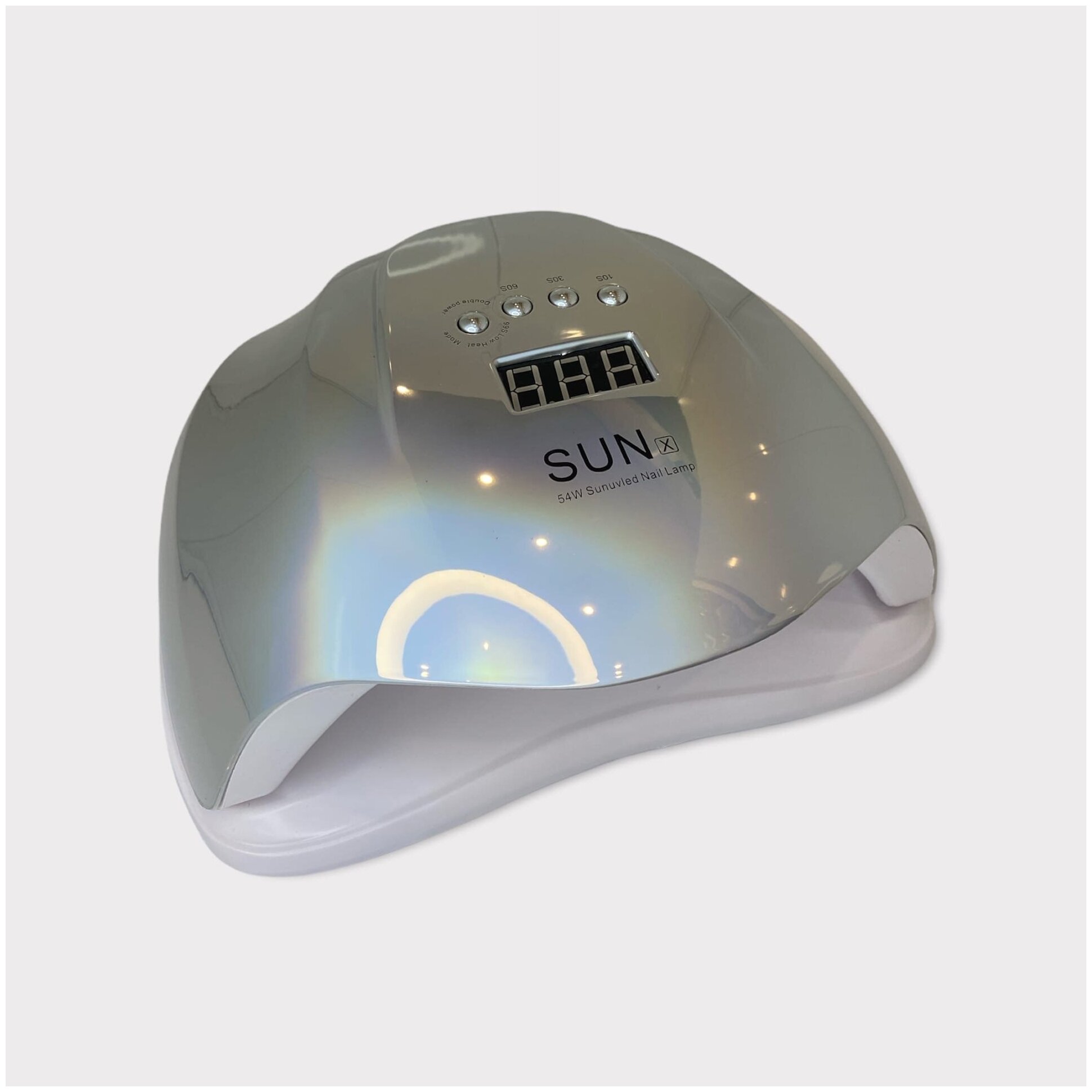Профессиональная лампа для наращивания ногтейLED/UV 54W RAINBOW SUN XWHITE/УФ-лампа для сушки ногтей и гель-лака белая