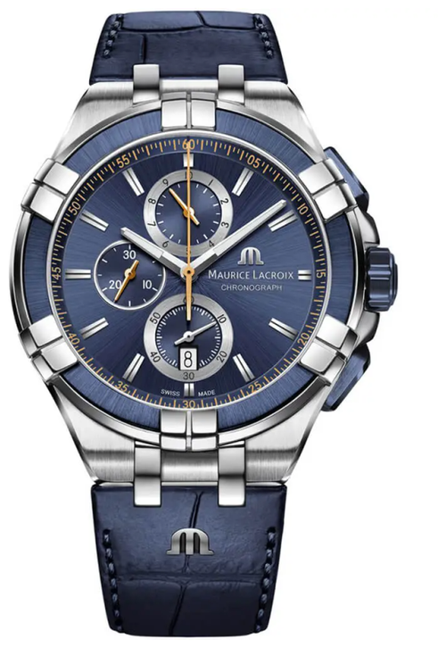 Наручные часы Maurice Lacroix AI1018-SS001-432-4, серебряный, синий