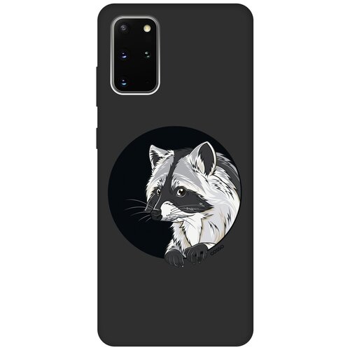 фото Ультратонкий защитный чехол-накладка soft touch для samsung galaxy s20+ с 3d принтом "raccon in a hollow" черный gosso