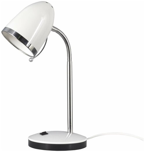 Настольная лампа PIX 1 x E27 x 40 Вт, изящный, стильный осветительный прибор с простым управлением, гибкое сочленение, цвет белый. Светильник можно уд